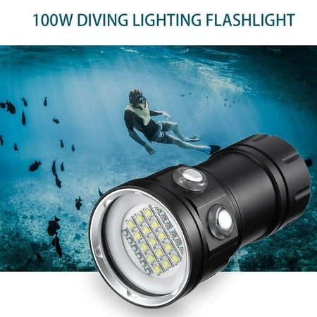 HIUHIU Underwater Flashlight Diving lamp for Underwater Photography 